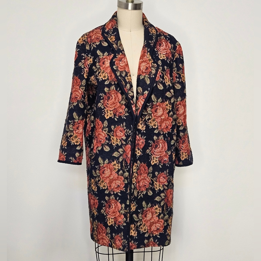 Floral Open Front Jacket - Picture 3 of 16